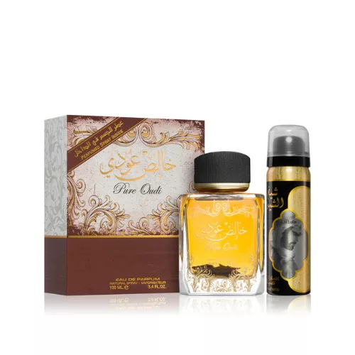 Lattafa Pure Oudi EDP 100ml Férfi Parfüm + dezodor 50 ml