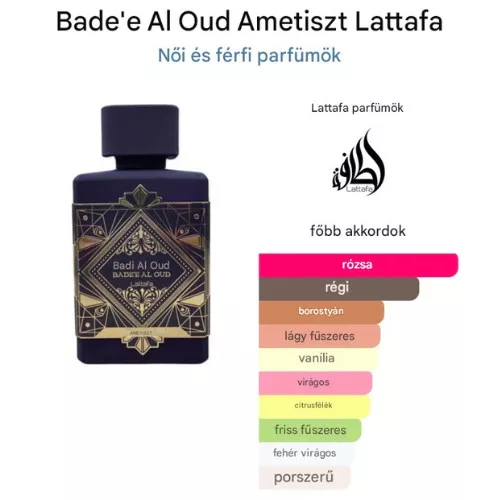 Lattafa Badee Al Oud Amethyst EDP 100ml Női Parfüm