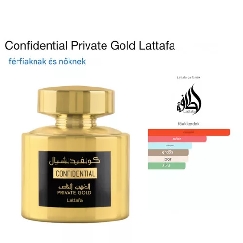Lattafa Confidential Private Gold EDP 100ml Unisex Parfüm